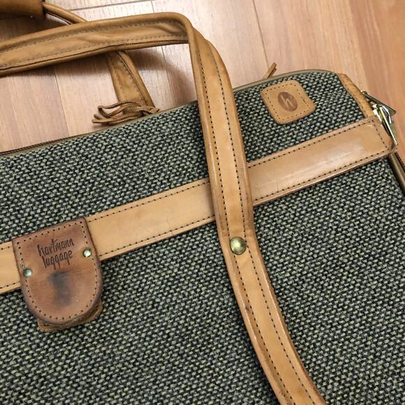 Vintage Hartmann Tweed Tote Walnut 20x12x9 MISSING STRAP - Picture 3 of 16